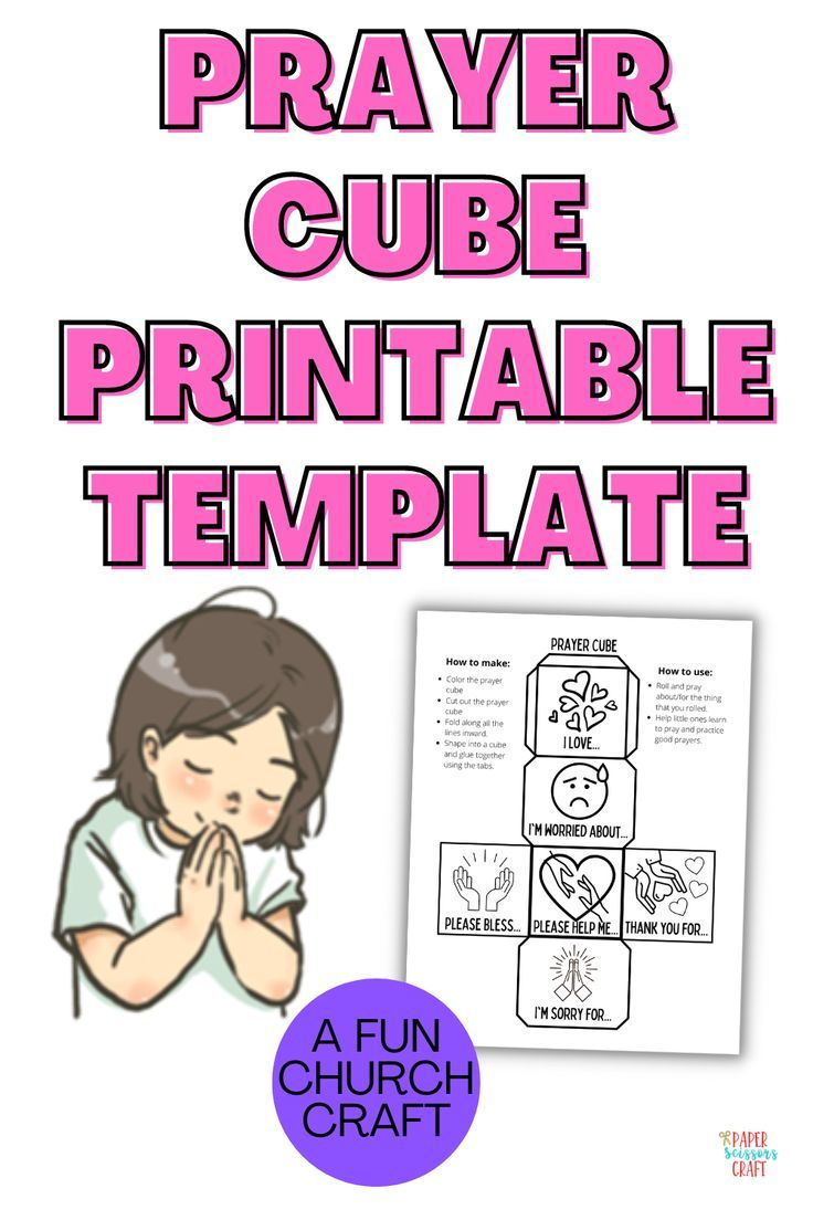 Prayer Cube For Kids in Prayer Cube Printable Free