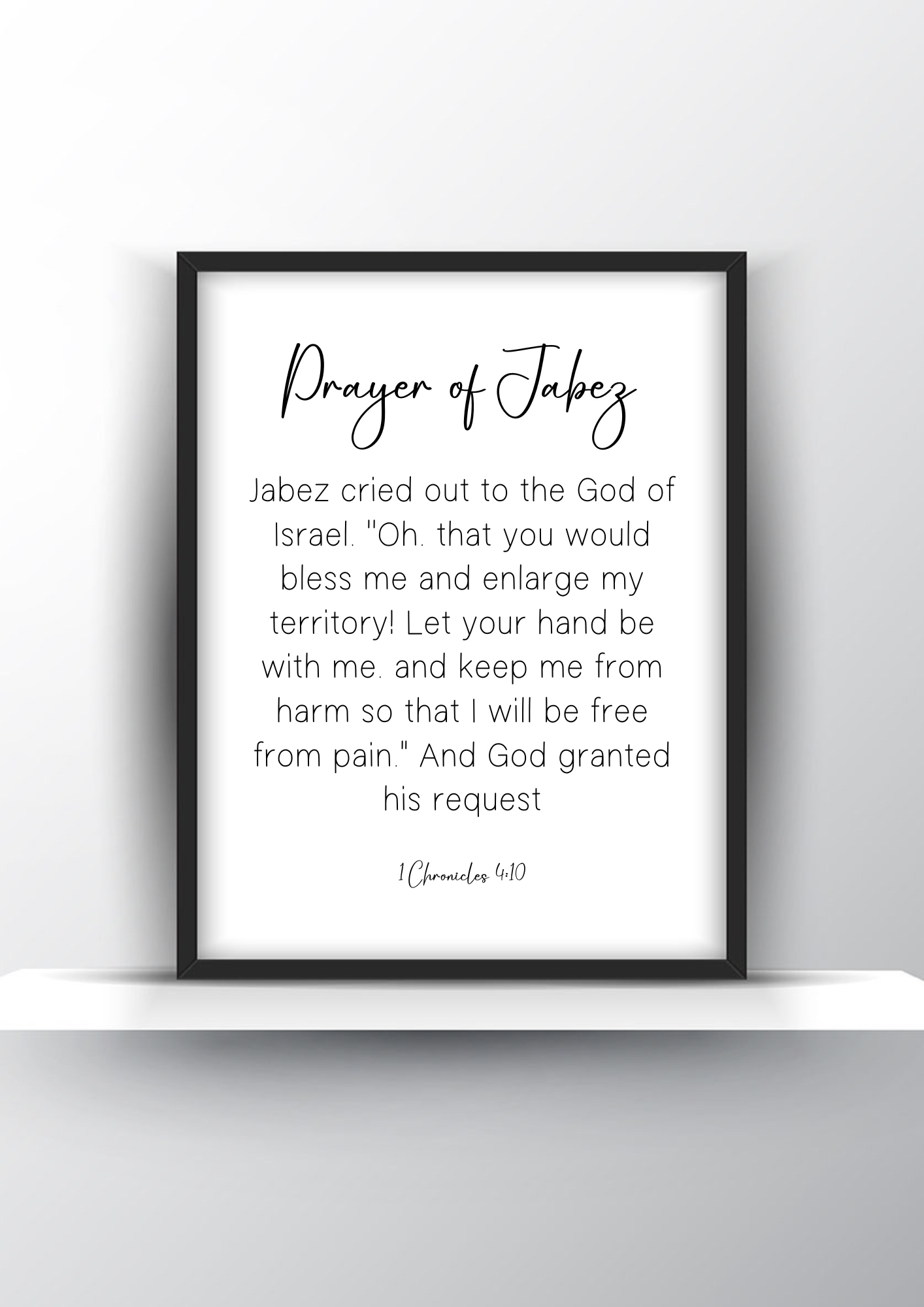 Prayer Of Jabez Printable Wall Art - Christian Wall Art with regard to Free Printable Prayer of Jabez