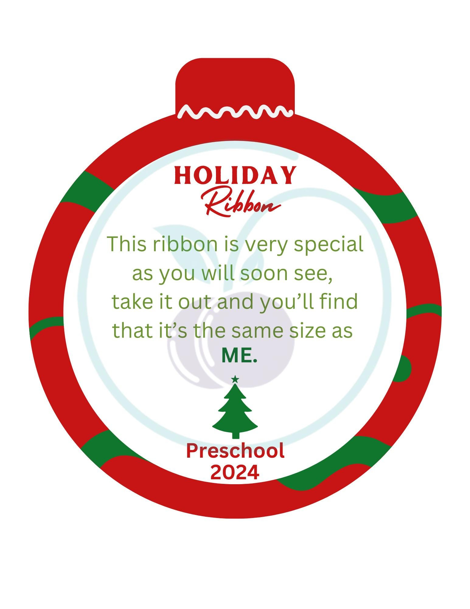 Preschool Christmas Ribbon Gift Tag Printable Kids Christmas for Ribbon Height Poem Free Printable 2025