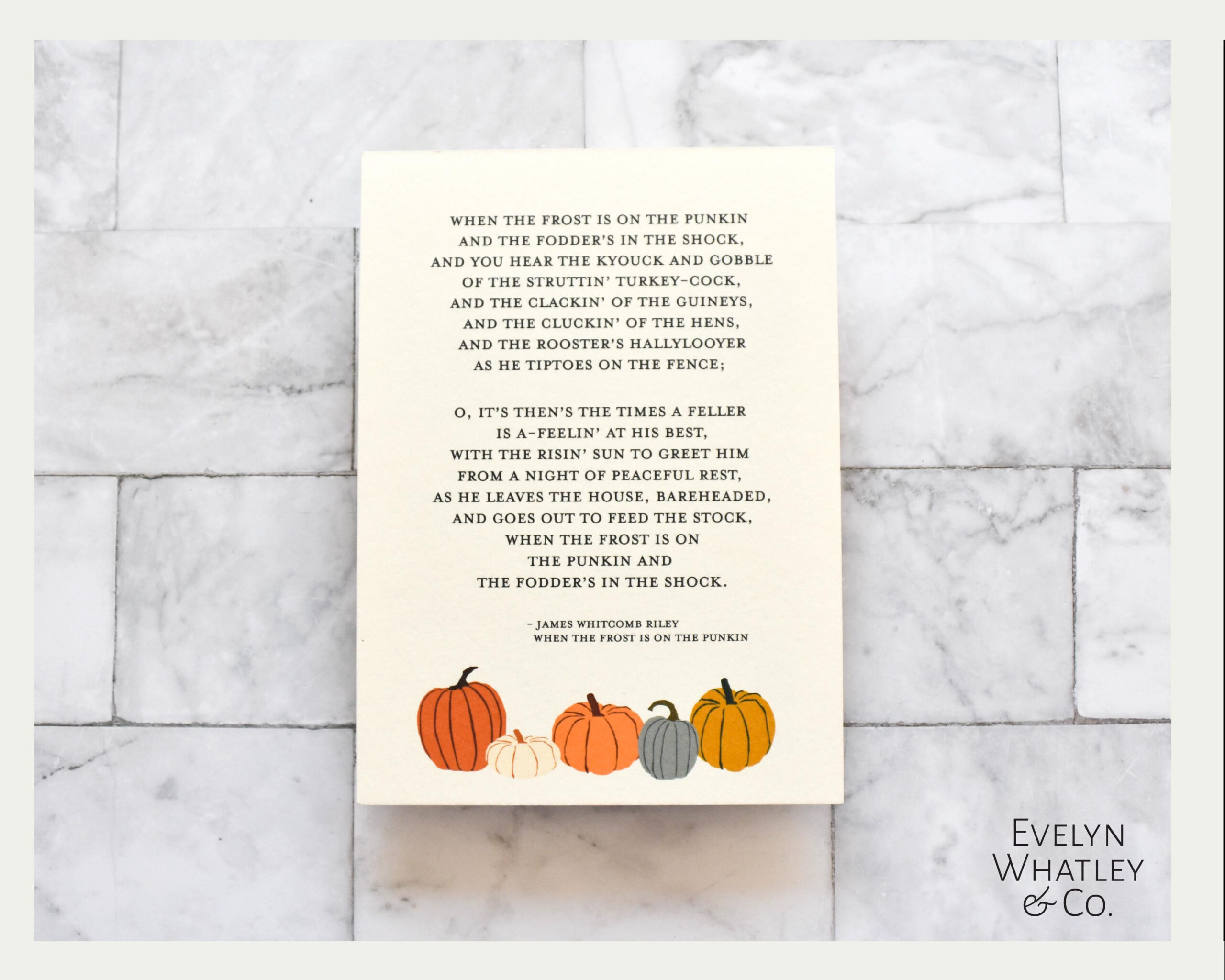 Print - When The Frost Is On The Punkin - James Whitcomb Riley - 5 in James Whitcomb Riley Thanksgiving Poem