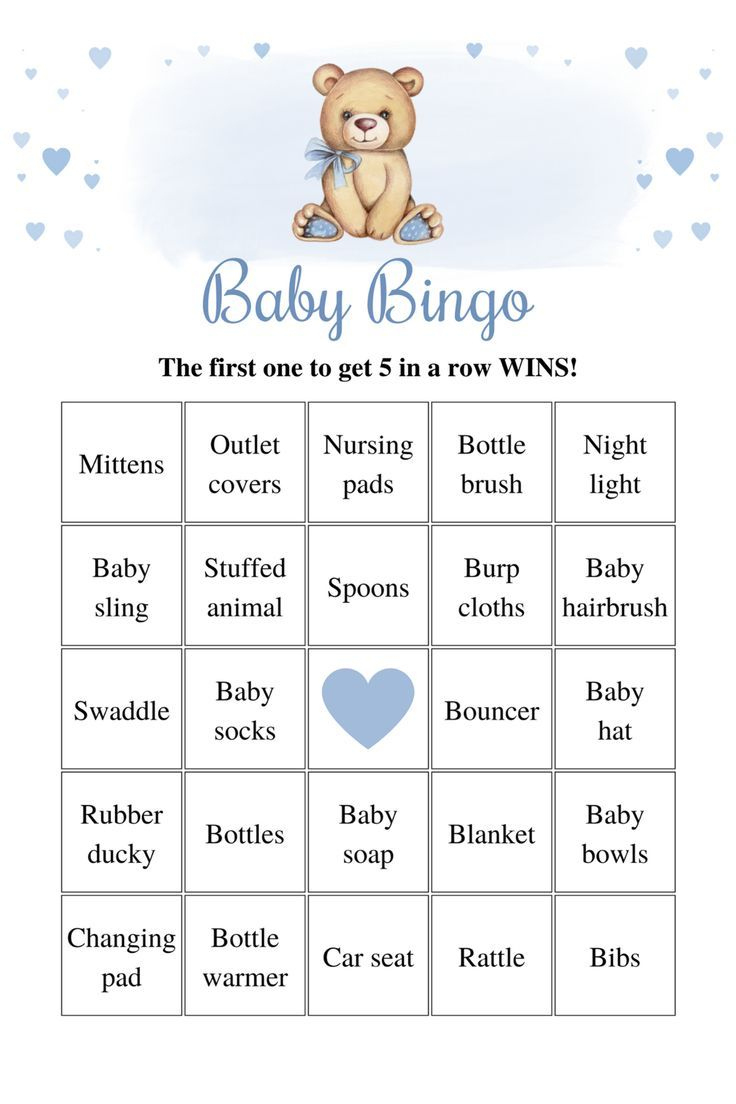 Printable Baby Shower Bingo Cards | Prefilled Baby Bingo Cards in Printable Baby Shower Bingo Cards