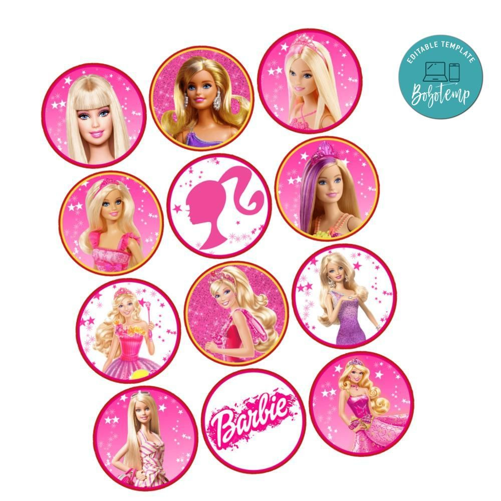 Printable Barbies Design Barbie Party Printables Barbie Stuff To for Free Printable Barbie Cupcake Toppers
