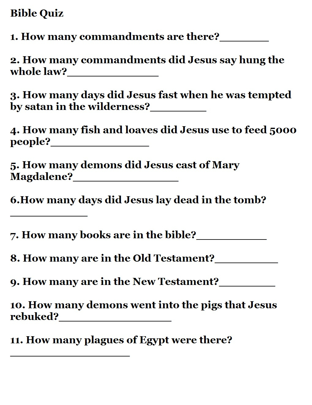 Printable Bible Quizzes - Worksheets Library throughout Free Printable Bible Trivia
