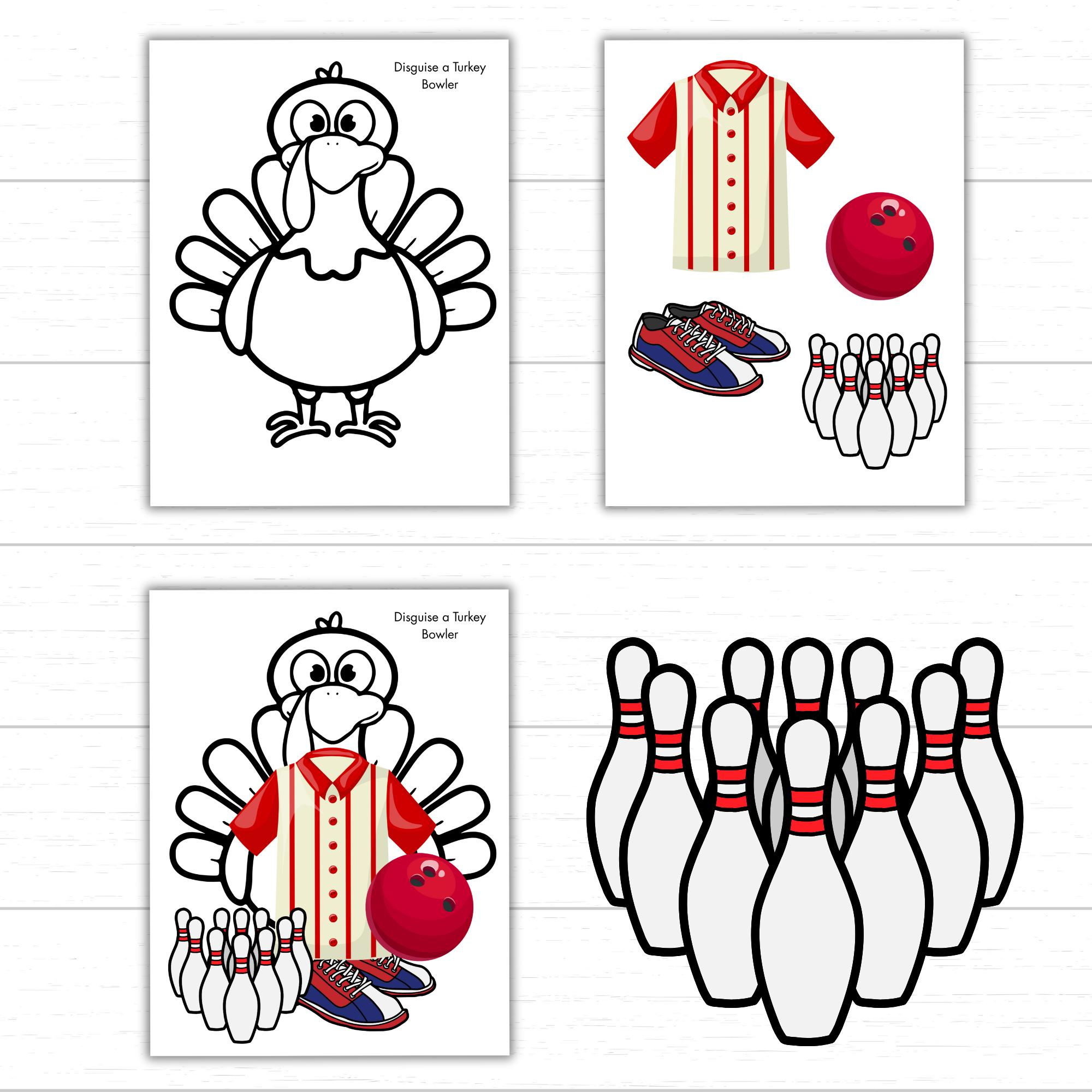 Printable Bowling Turkey Disguise Craft | Bowler Disguise A Turkey pertaining to Turkey In Disguise Bowling