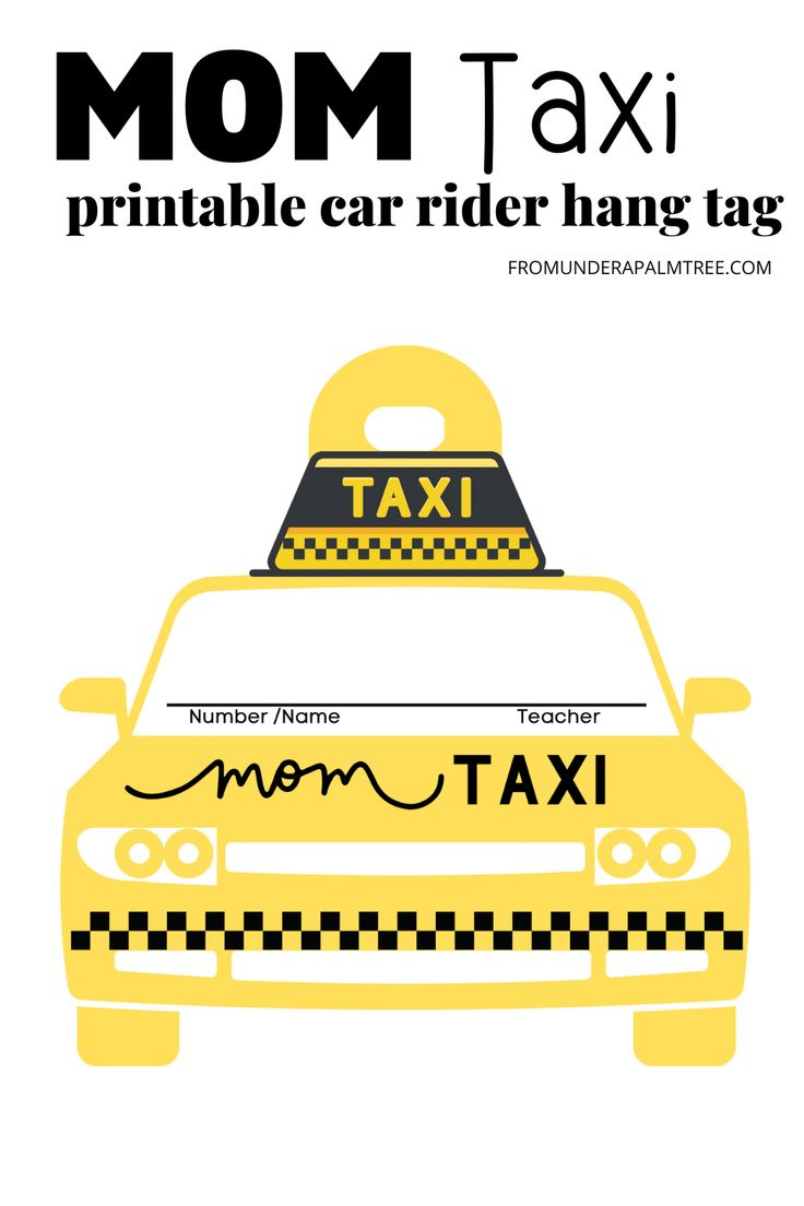 Printable Car Rider Hang Tag &amp;gt; From Under A Palm Tree regarding Car Rider Sign Printable