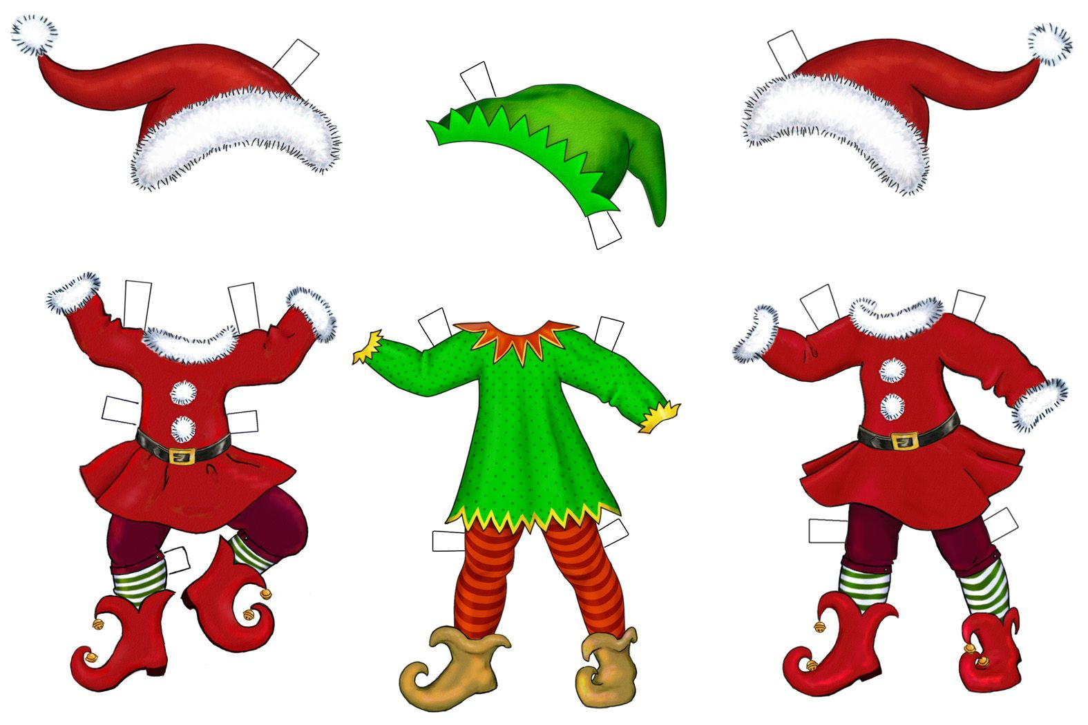 Printable Christmas Elf Clipart – Free Clipart #2611454 for Elf Paper Doll Printable