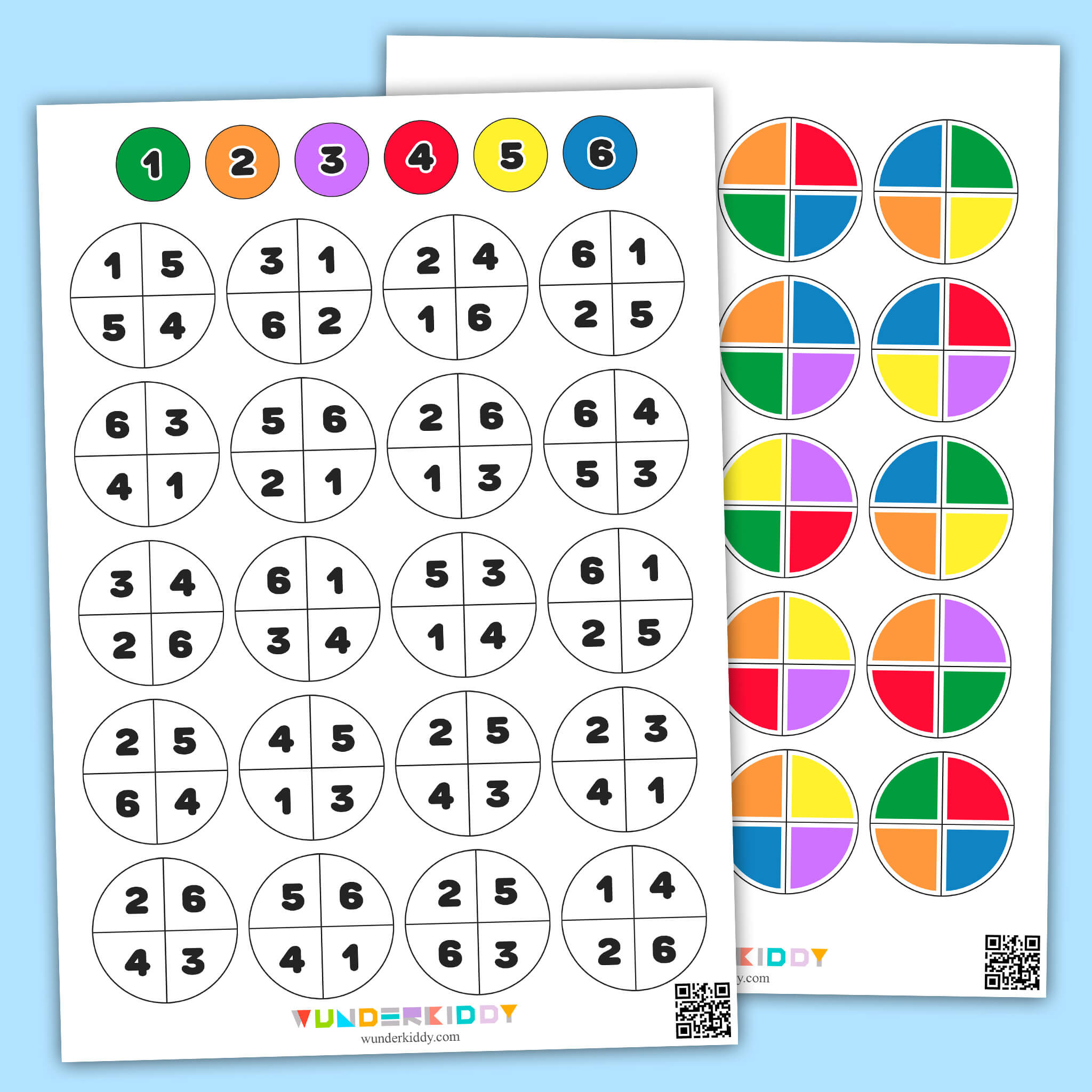 Printable Color Coding Number Matching Preschool Worksheet regarding Color By Code Worksheet Printable