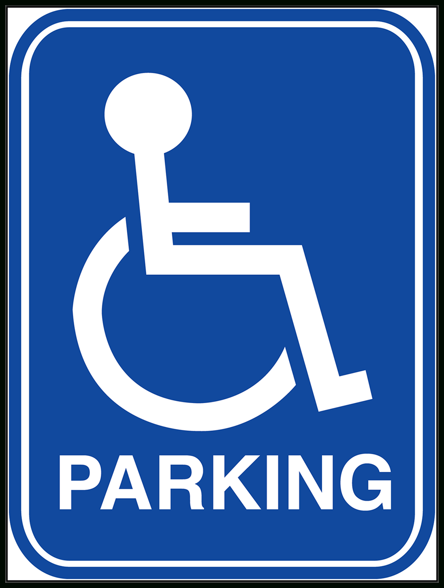 Printable Disabled Parking Sign - Printable Party Favors pertaining to Printable Disabled Parking Sign