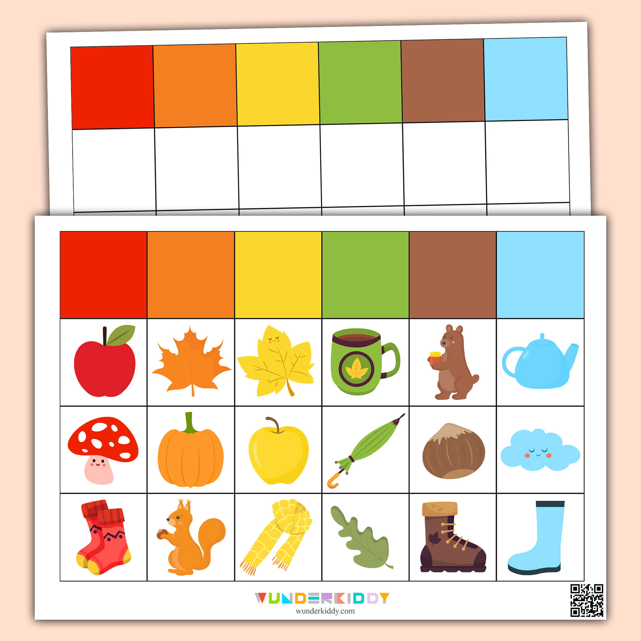 Printable Fall Color Matching Game For Toddlers And Preschool with regard to Color Matching Printable Free