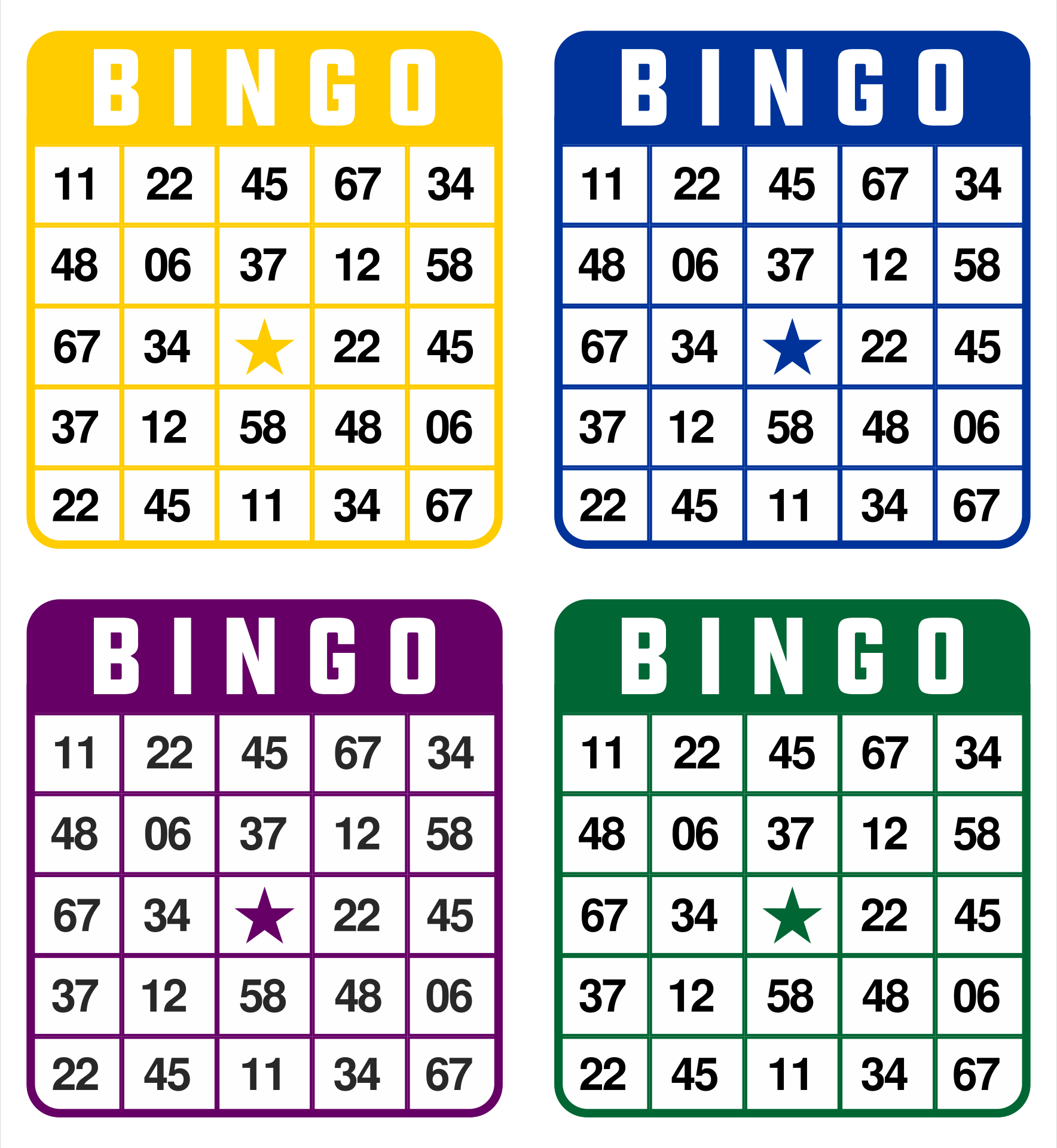 Printable Number Bingo Cards | Juli - Worksheets Library in Bingo Number Cards Free Printable