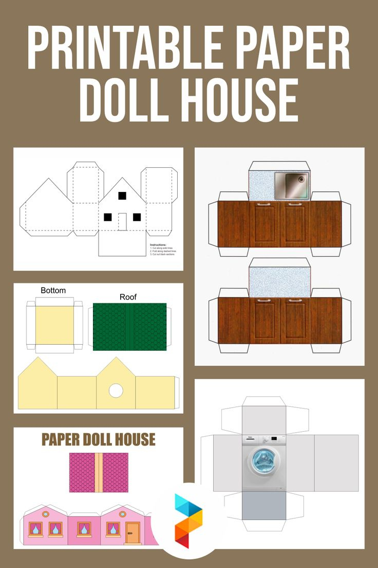Printable Paper Doll House within Free Printable Dollhouse Furniture Templates
