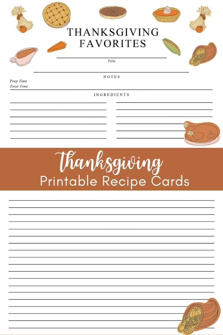Printable Recipe Cards For Thanksgiving : Atta Girl Says within Printable Thanksgiving Recipe Cards