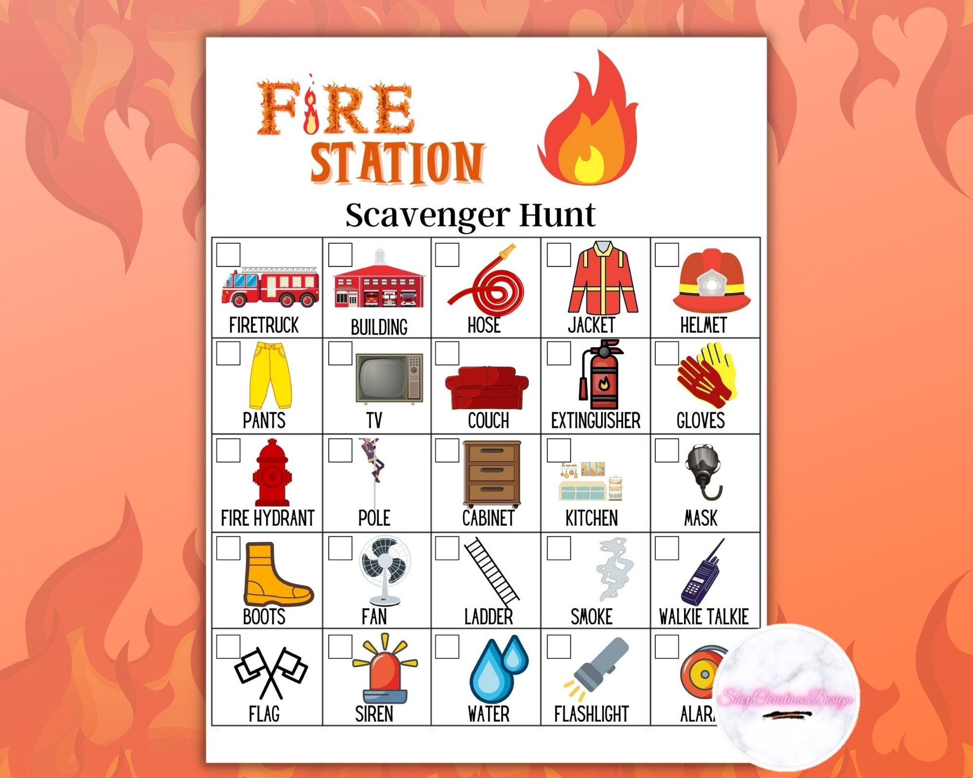 Printable Scavenger Hunt, Fire Scavenger Hunt, Fire Station with regard to Fire Safety Scavenger Hunt Printable