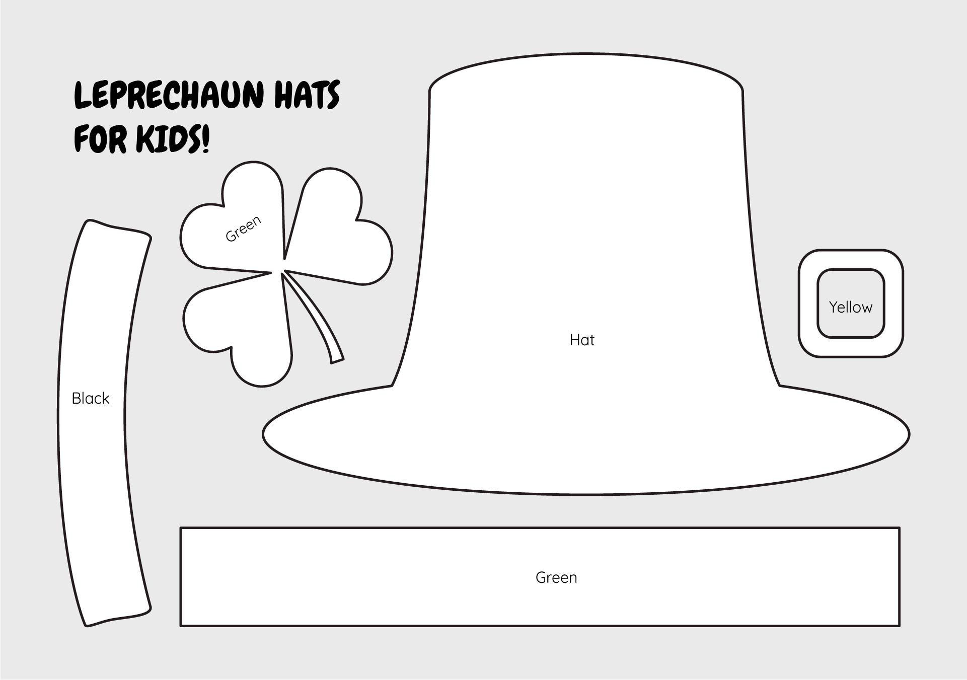 Printable St Hat Template Printable Diy Leprechaun Hat Free in Free Printable Leprechaun Hat Template
