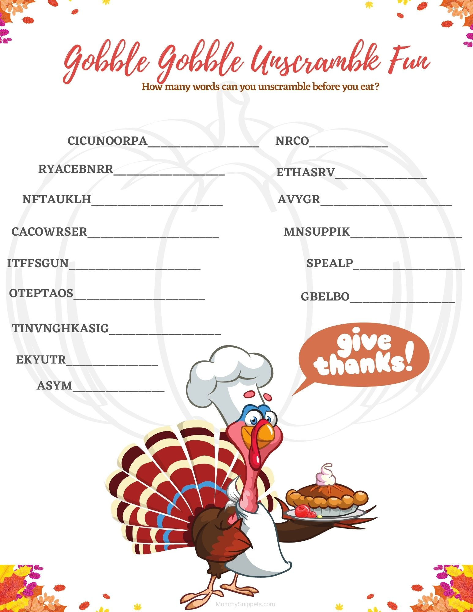 Printable Thanksgiving Activities - Printable Party Favors regarding Thanksgiving Free Printable Activities