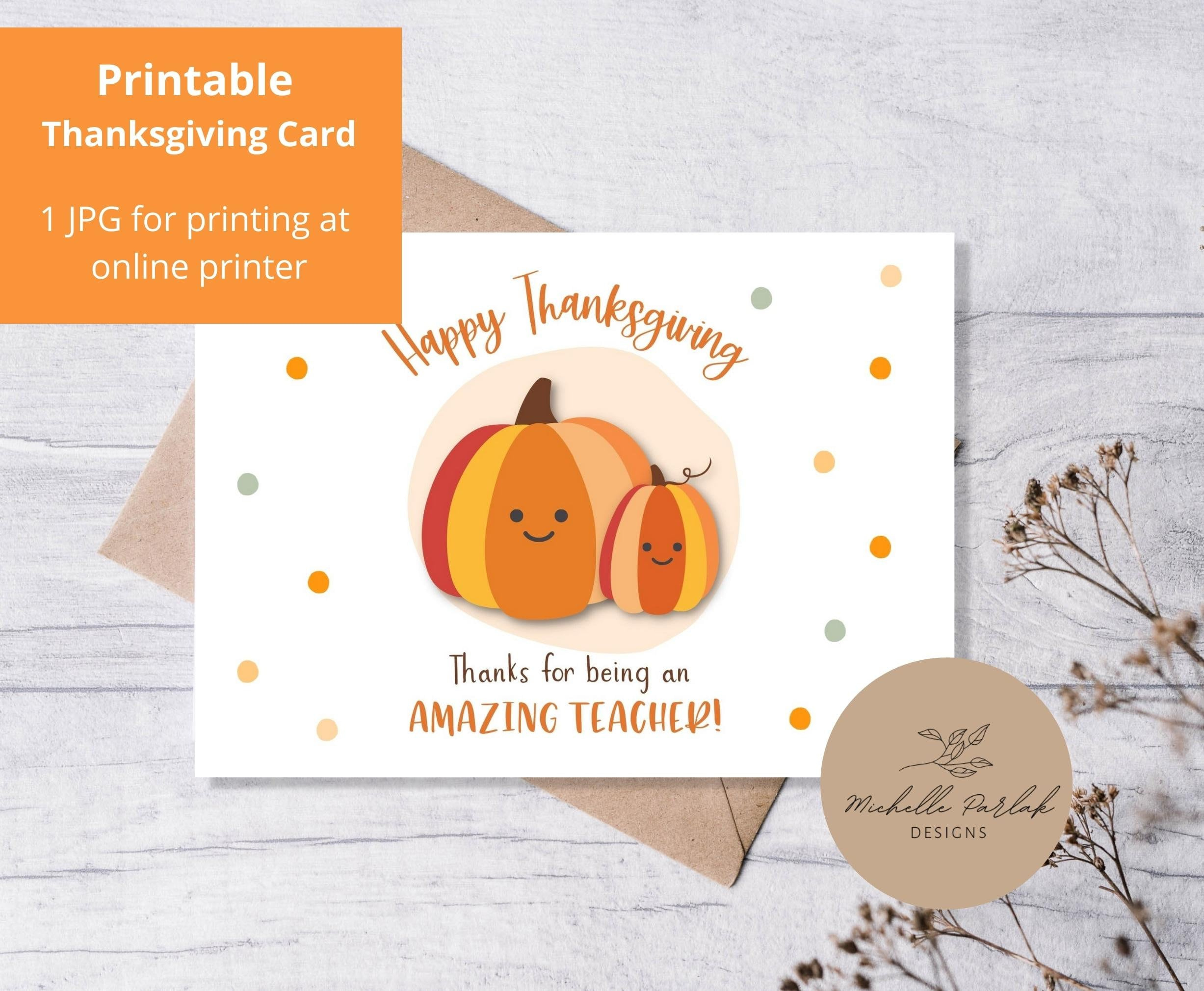 Printable Thanksgiving Card For Teacher Appreciation Fall Theme inside Thanksgiving Cards For Teachers Printable