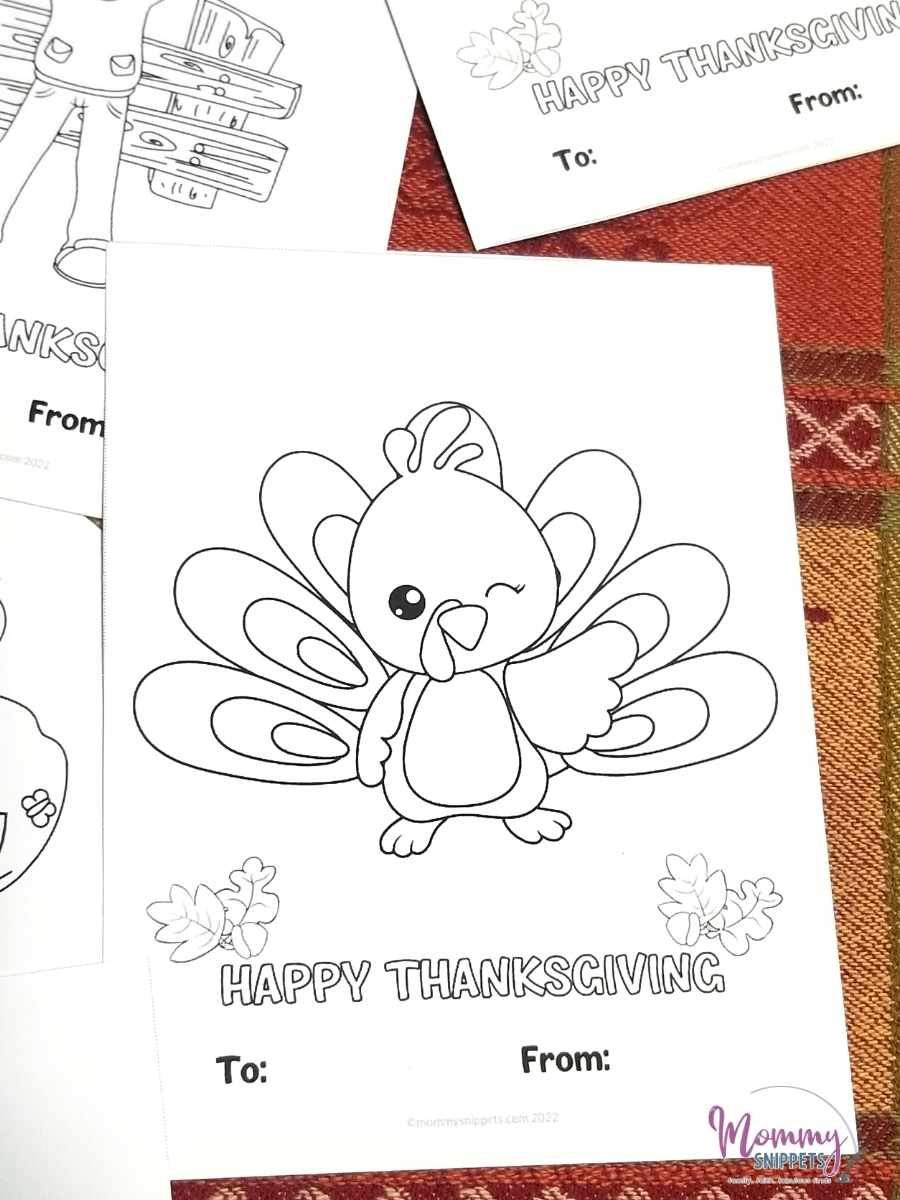 Printable Thanksgiving Cards To Color- Sweet Friendsgiving Cards throughout Thanksgiving Card Printable Coloring