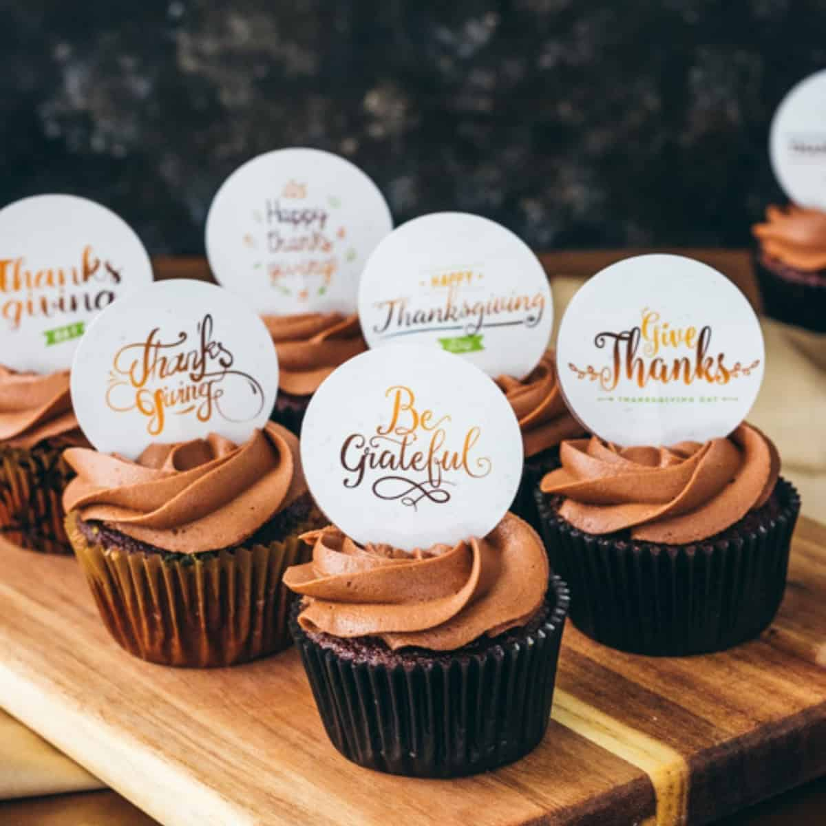 Printable Thanksgiving Cupcake Toppers - I Scream For Buttercream with Thanksgiving Cake Topper Printable