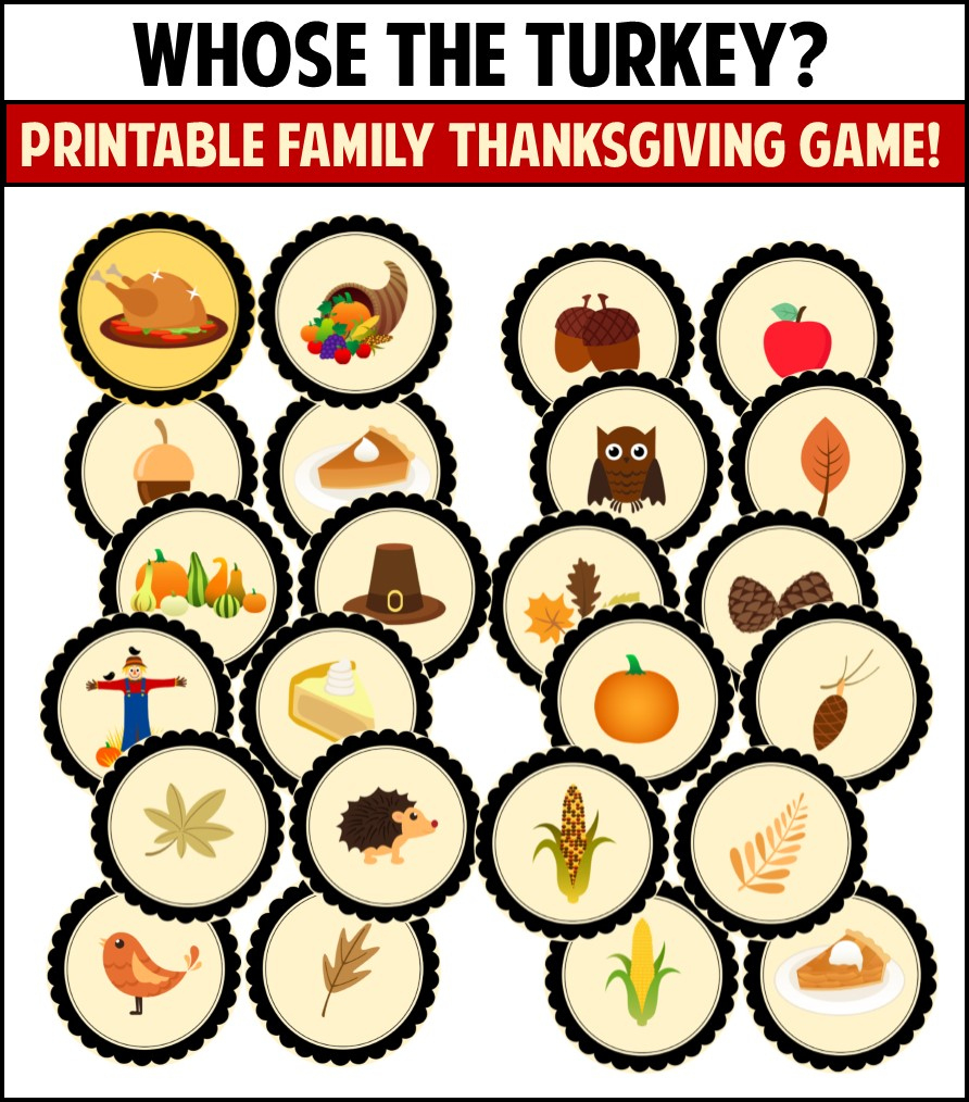 Printable Thanksgiving Games To Play With Your Family intended for Printable Thanksgiving Family Games