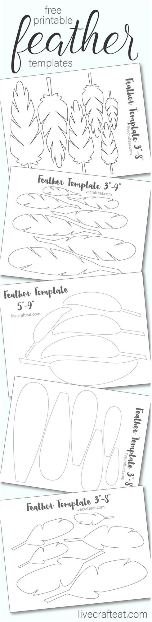 Printable Turkey Feather Patterns &amp;amp; Templates - Free | Live Craft Eat throughout Turkey Feather Template Pattern Printable