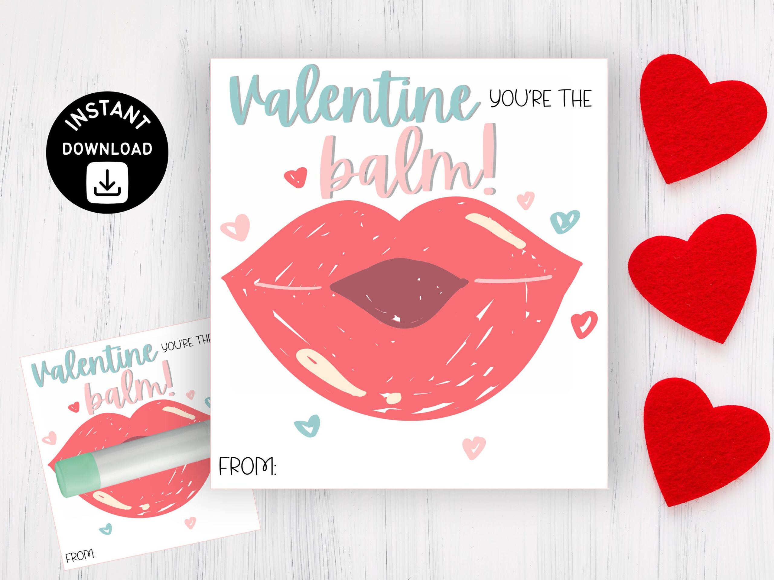 Printable Valentine&amp;#039;S Day Lip Balm Card, Valentine You&amp;#039;Re The Balm within Lip Balm Valentine Printable