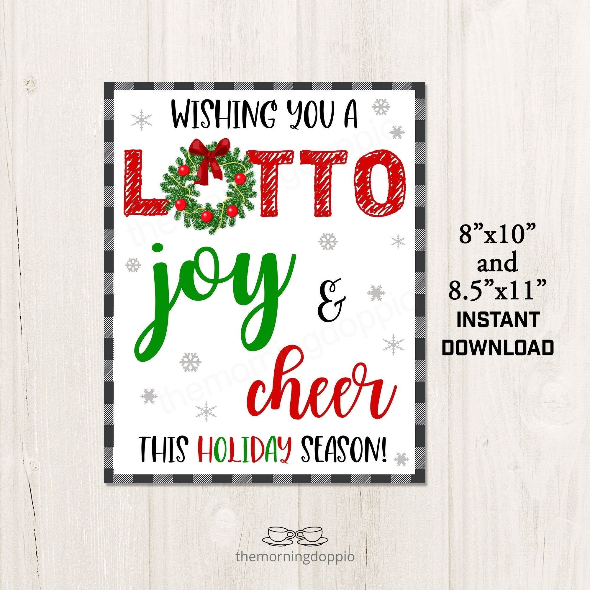 Printable Wishing You Lotto Joy And Cheer This Holiday Season throughout Wishing You a Lotto Holiday Cheer Free Printable
