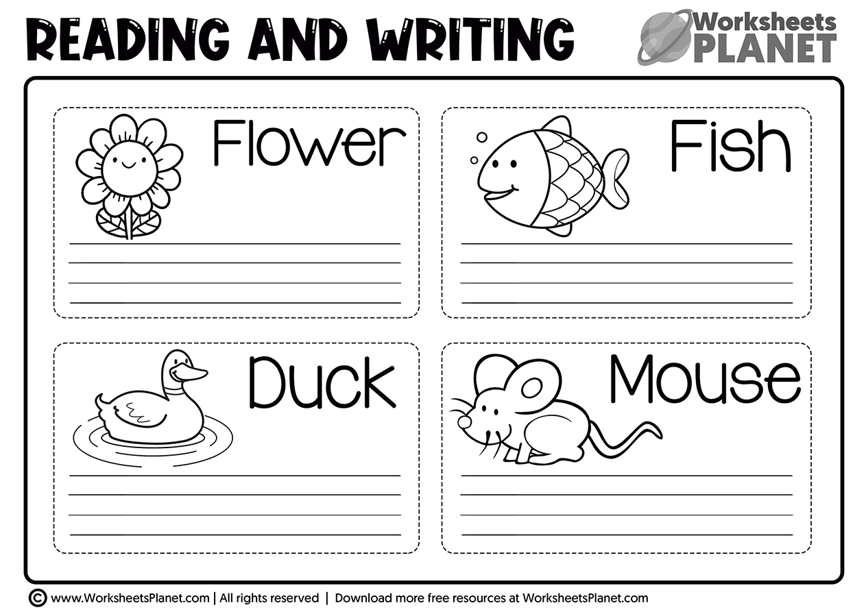 Printable Writing Kindergarten Worksheets regarding Writing Kindergarten Worksheets Printable