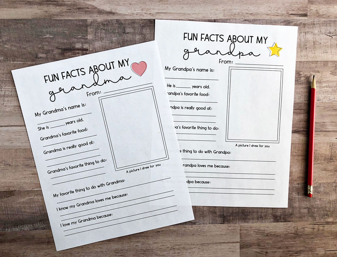Printables For Grandparents Day with regard to All About My Grandparents Printable