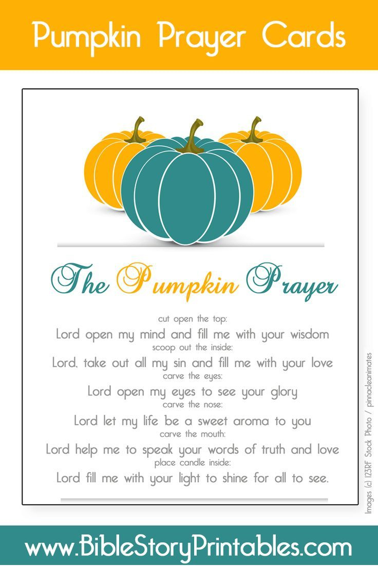 Pumpkin Prayer Printable inside Free Printable Pumpkin Gospel Printable