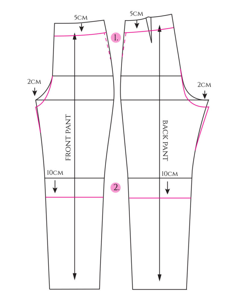 Quick Sewing Project: Wrap Pants - The Shapes Of Fabric in Printable Pants Pattern Free