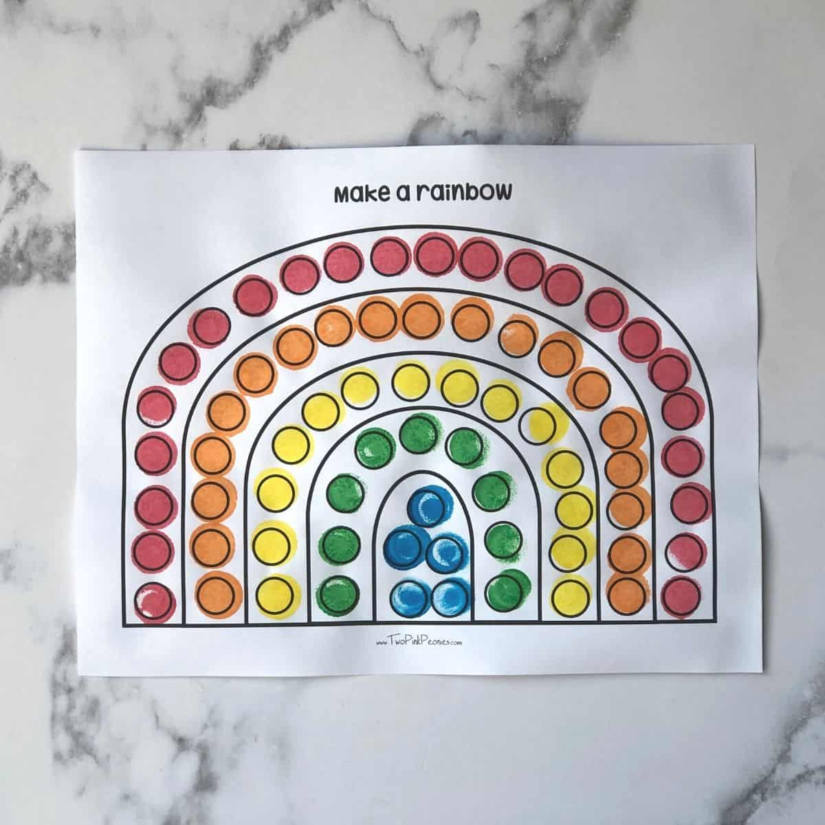 Rainbow Dot Marker Printable {Totally Free Instant Download} with regard to Free Printable Rainbow Dot Marker Printable