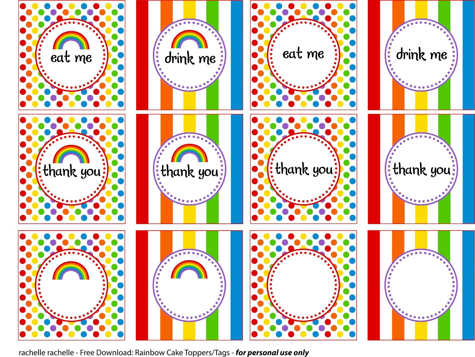 Rainbow Party Printables - Worksheets Library inside Rainbow Party Free Printables