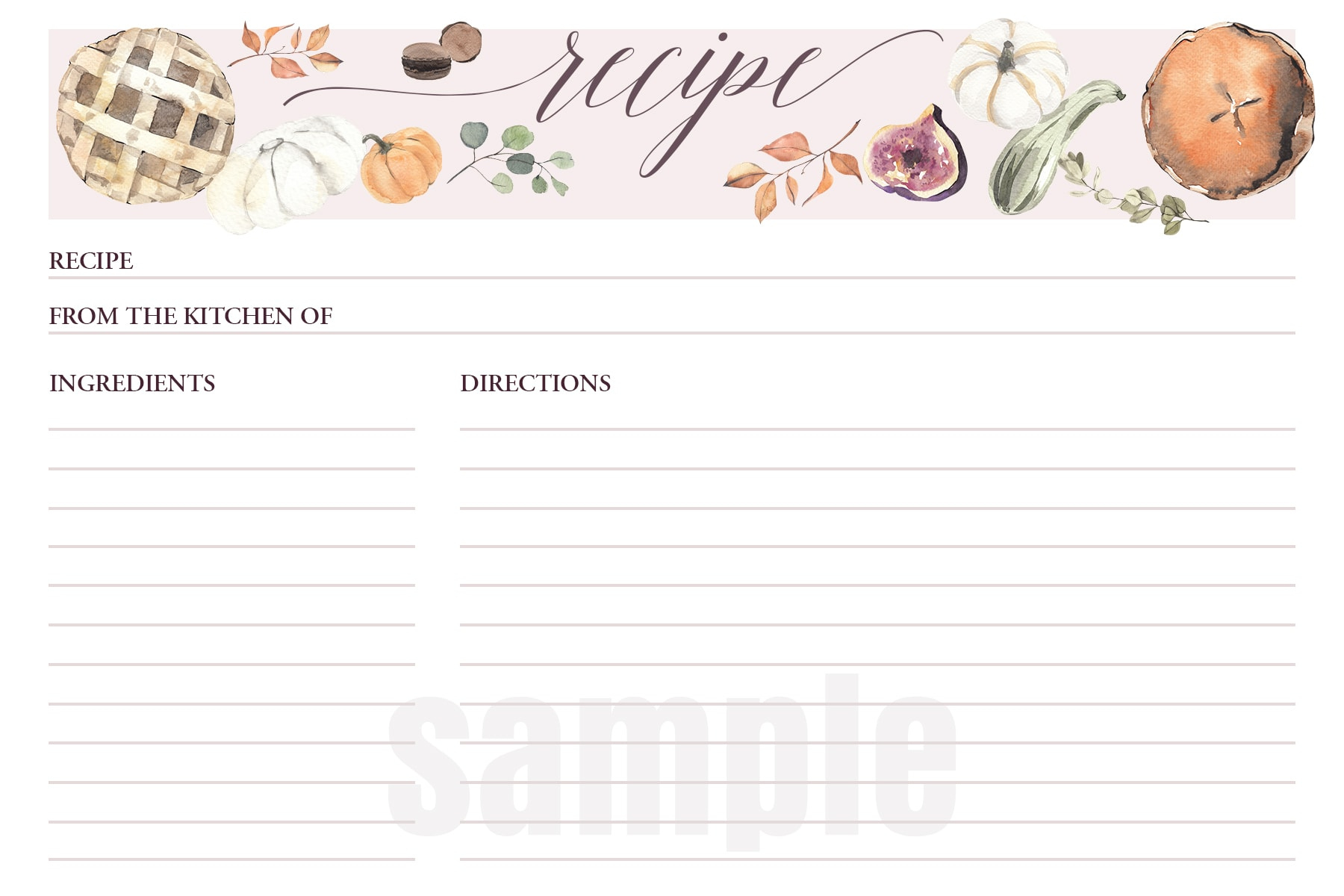 Recipe Cards: Free Printable Recipe Cards For Fall &amp;amp; Thanksgiving regarding Printable Thanksgiving Recipe Cards