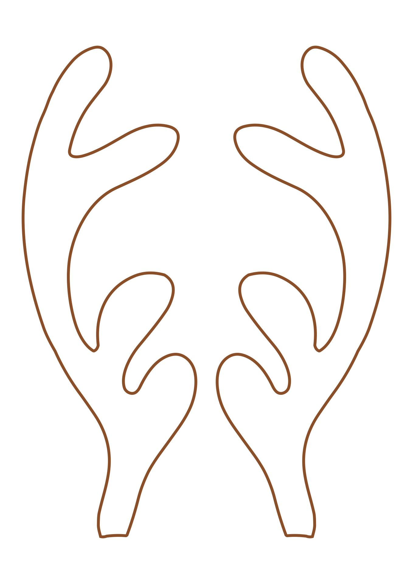 Reindeer Antlers Template Free Printable within Reindeer Antlers Template Free Printable