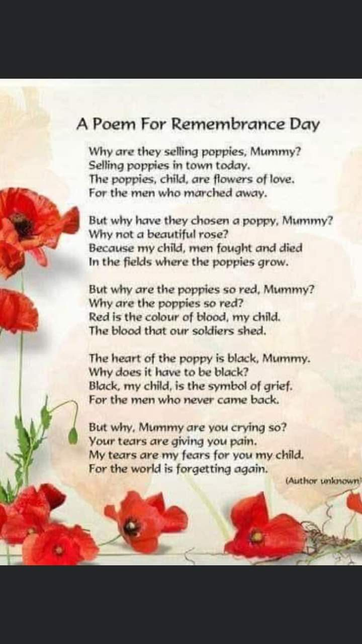 Remembrance Day Poem With Red Poppies inside The Poppy Poem Veterans Day