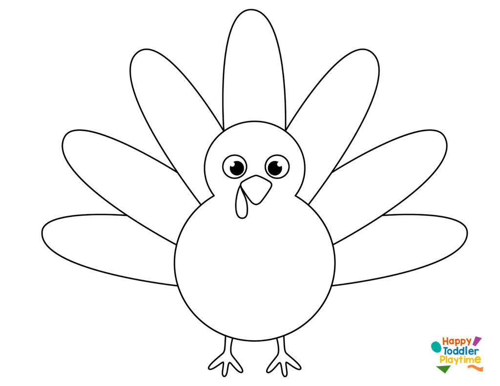 Salt Painted Turkey Craft With Free Turkey Template - Happy inside Outline Of A Turkey Printable