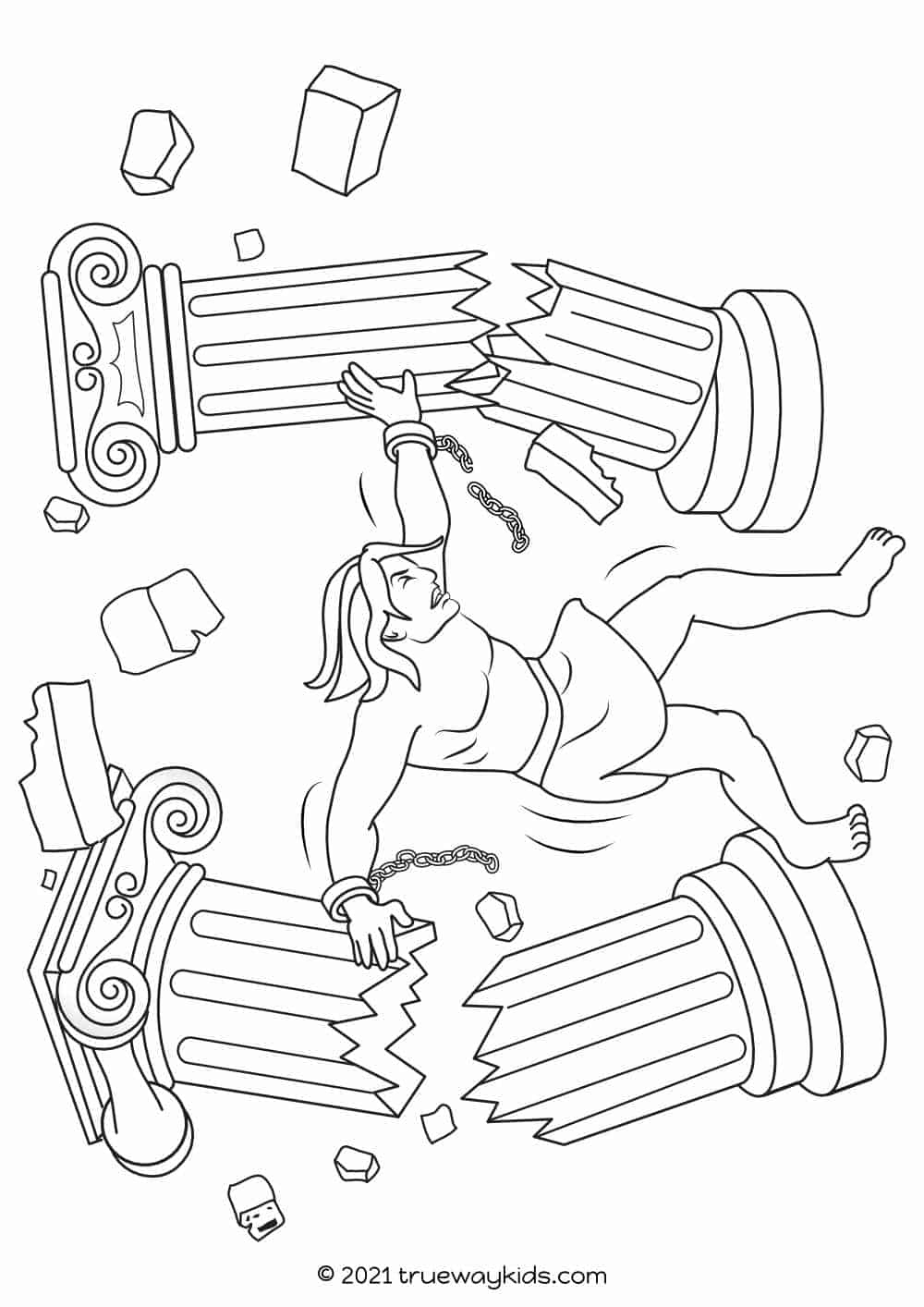 Samson - Free Bible Lesson For Kids - Trueway Kids inside Free Printable Samson Craft Template