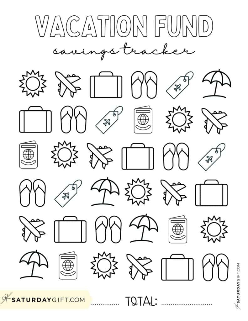 Savings Tracker Printable - 51 Cute &amp;amp; Free Templates regarding Free Printable Vacation Savings Tracker