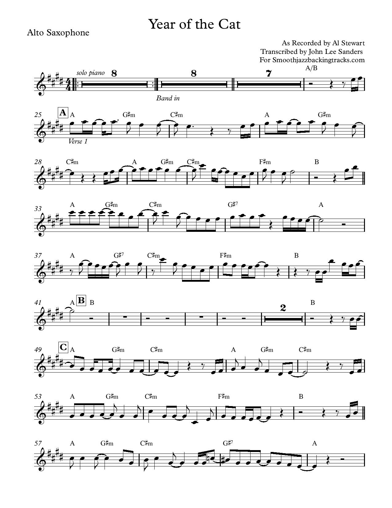 Sax Solo Sheet Music In Printable Pdf intended for Alto Sax Sheet Music Free Printable