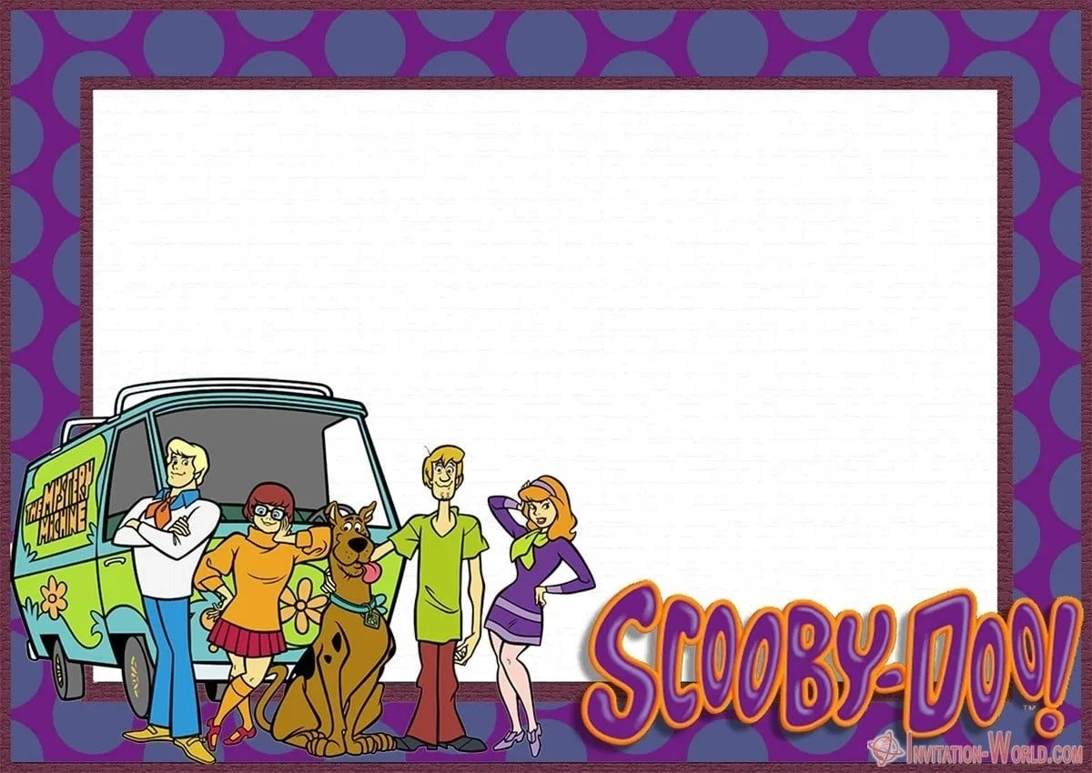 Scooby-Doo Birthday Invitation - Blank Templates - Invitation World for Free Printable Scooby Doo Party Printables