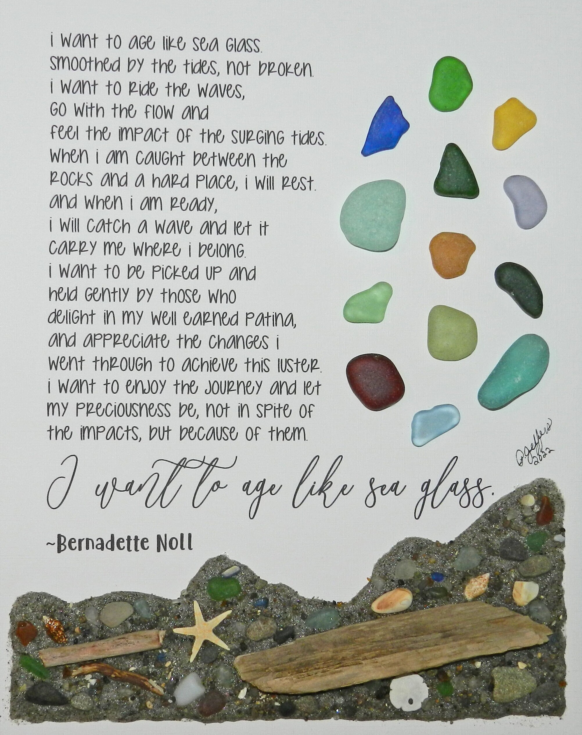 Sea Glass Art! &amp;quot;I Want To Age Like Sea Glass&amp;quot; Sandy Rocky Beach pertaining to I Want to Age Like Sea Glass Printable