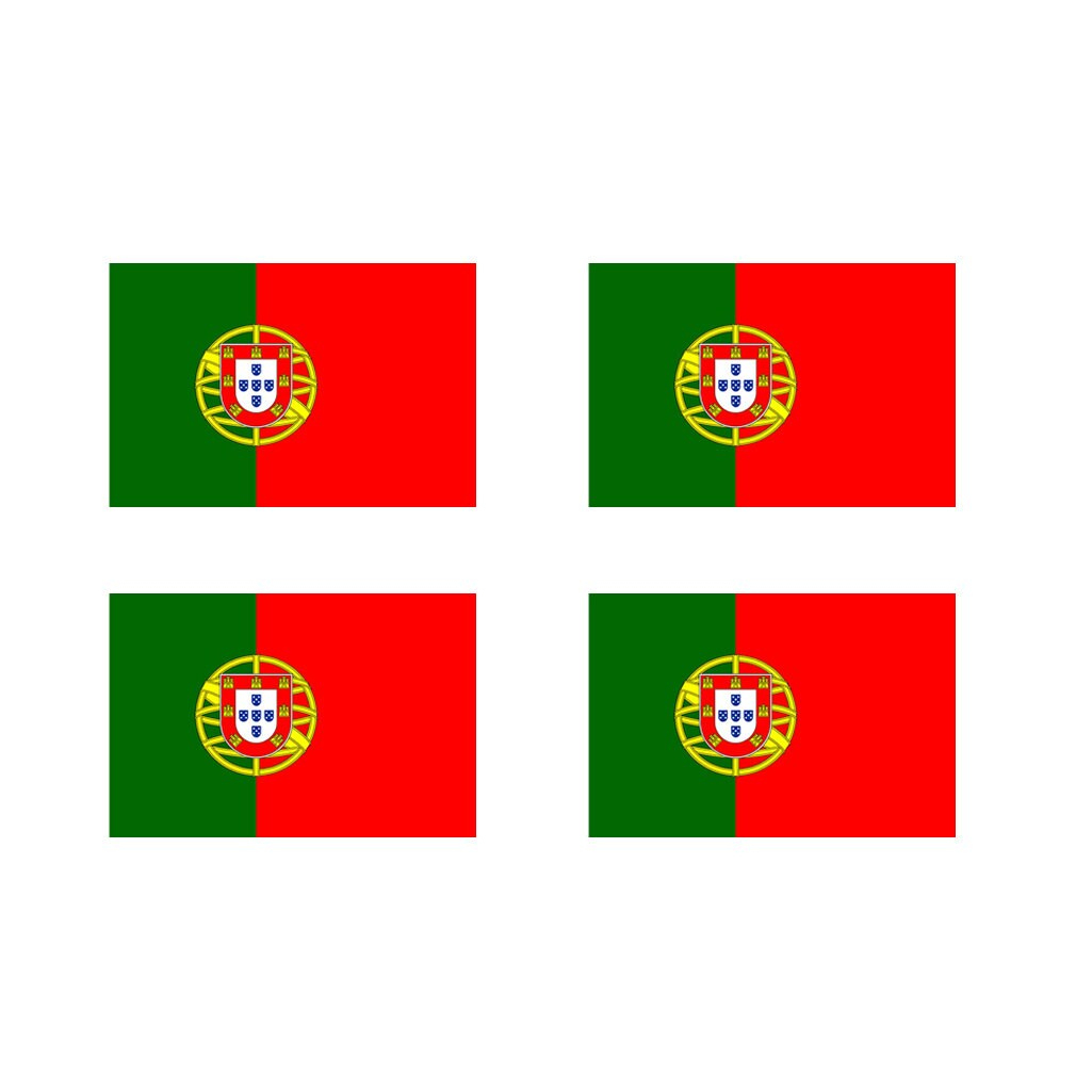 Set Of 4 X Portugal Flag Iron On Screen Print Transfers For with regard to Printable Flag of Portugal