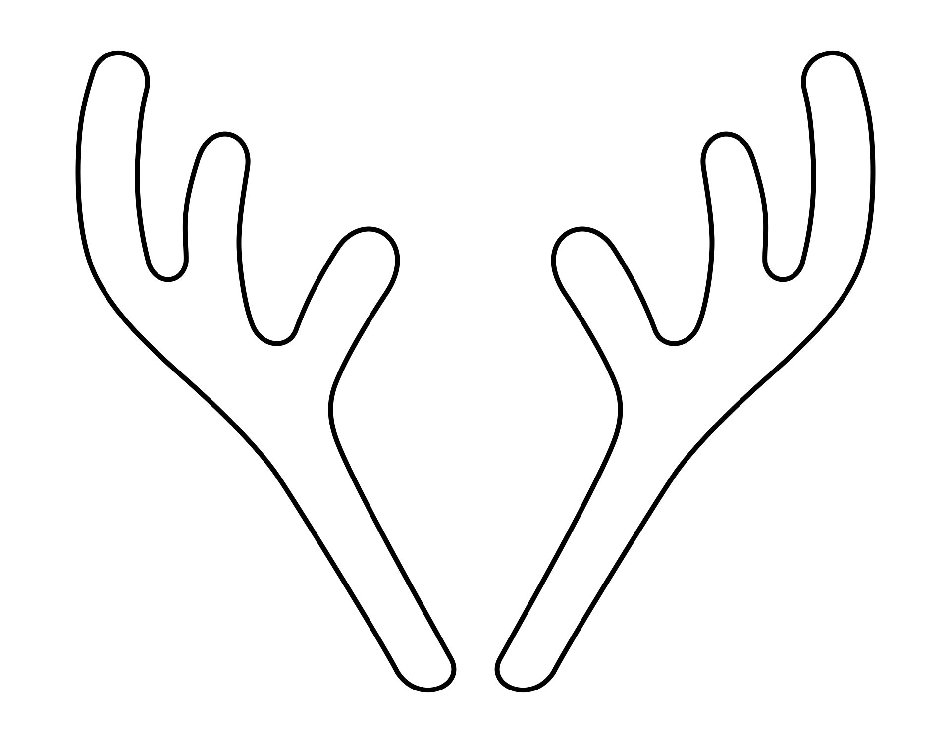 Shop Antler Template Printable Flash Sales Black Friday in Reindeer Antlers Template Free Printable