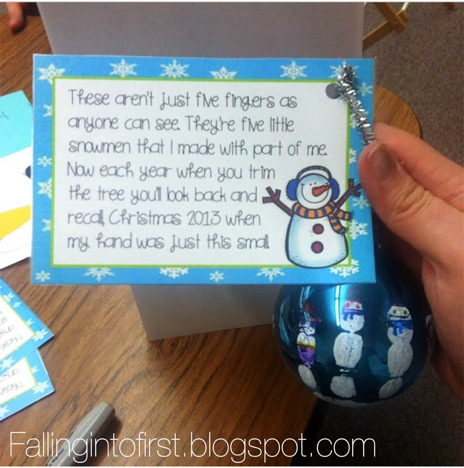 Snow Dough & Ornament Factory | Falling Into First inside Free Printable Snowman Handprint Ornament Poem