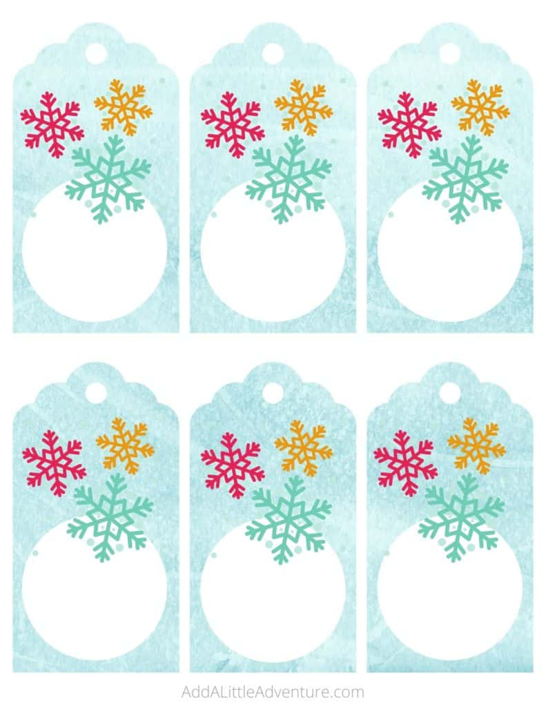 Snowflake Gift Tags - Free Printables - Add A Little Adventure with Free Printable Snowflake Name Tags