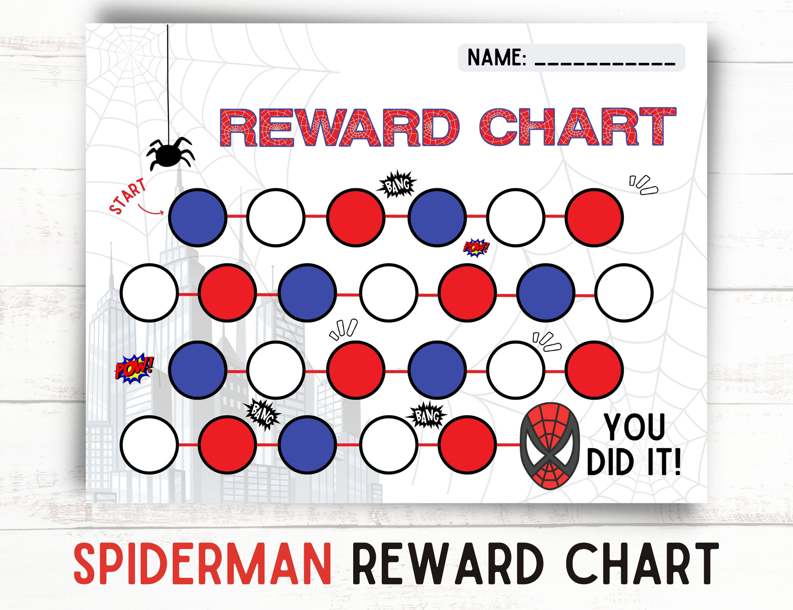 Spiderman Belohnungstabelle | Superhelden Kids Award Chart with Spiderman Reward Chart Printable Free