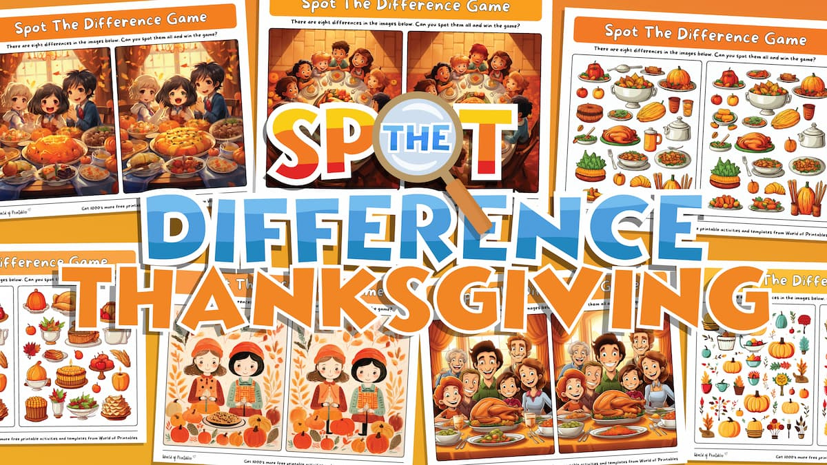 Spot The Difference Thanksgiving Games - World Of Printables intended for Thanksgiving Spot The Difference Free Printable