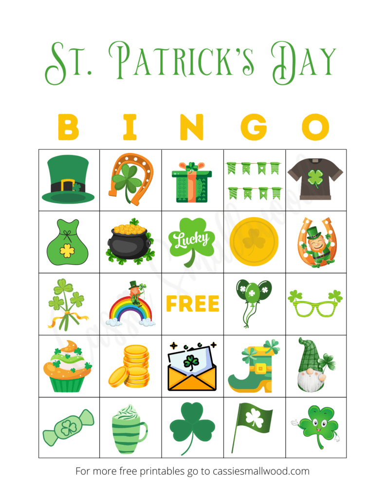St. Patrick&amp;#039;S Day Bingo [Free Printable] - Cassie Smallwood pertaining to St Patrick&amp;#039;S Day Bingo Cards