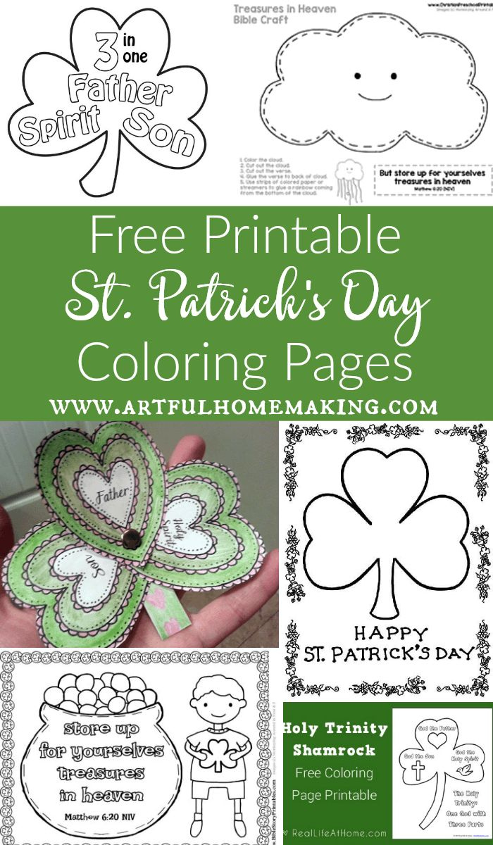 St. Patrick'S Day Coloring Pages And Free Printables throughout Holy Trinity Shamrock Free Printable