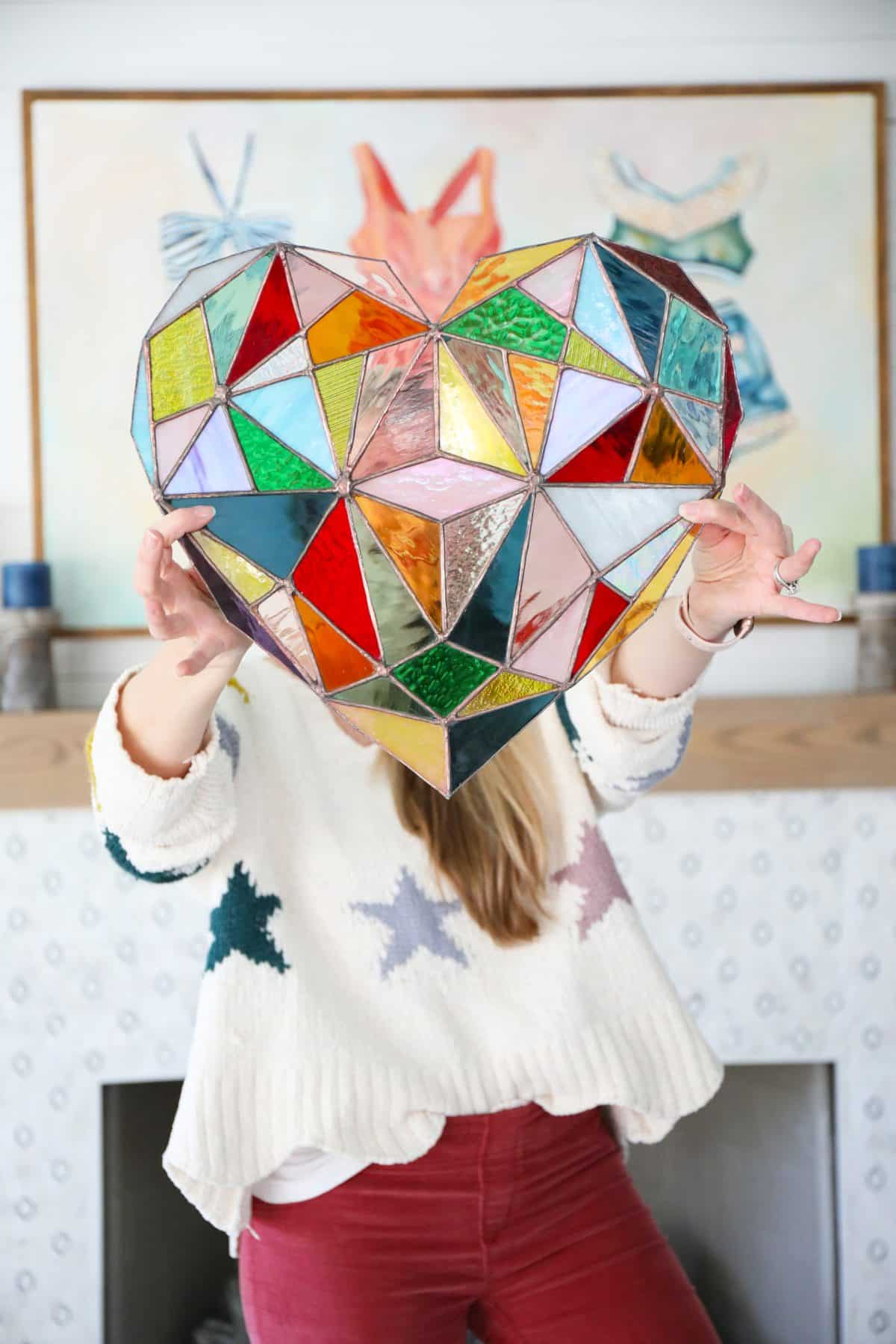 Stained Glass Heart Pattern {Free} - The Handmade Home in Free Printable Stained Glass Heart Patterns